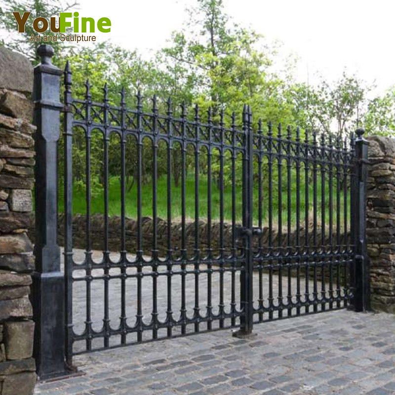 Black garden Wrought Main modern door Iron driveway Gate Design simple with Factory Price