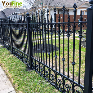 High quality Cheap exterior ornamental fencing victorian Wrought Iron Garden Fence Price