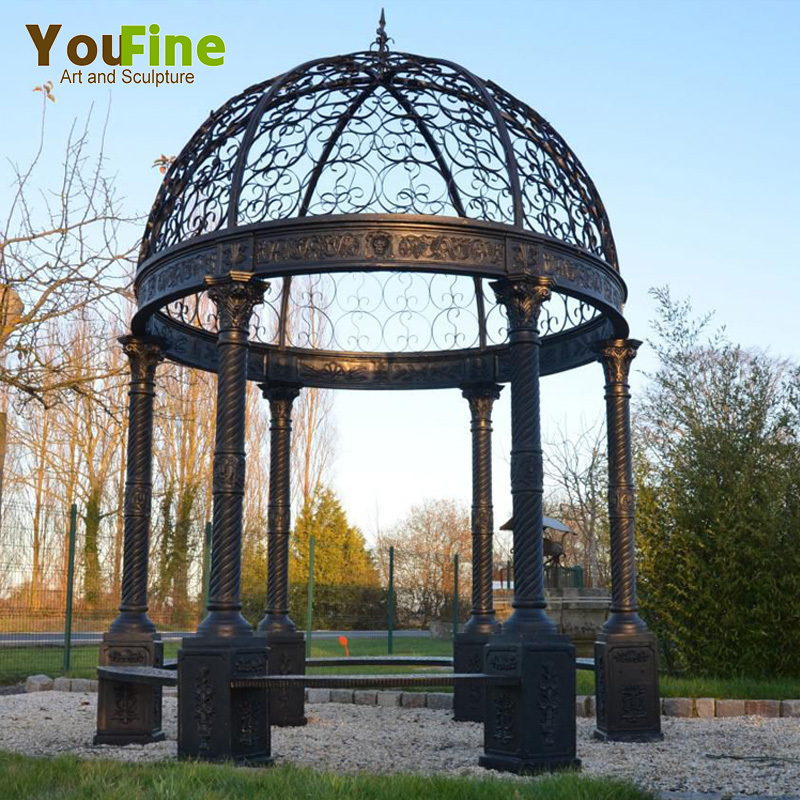 China Supplier Outdoor Garden Cast Iron Gazebo