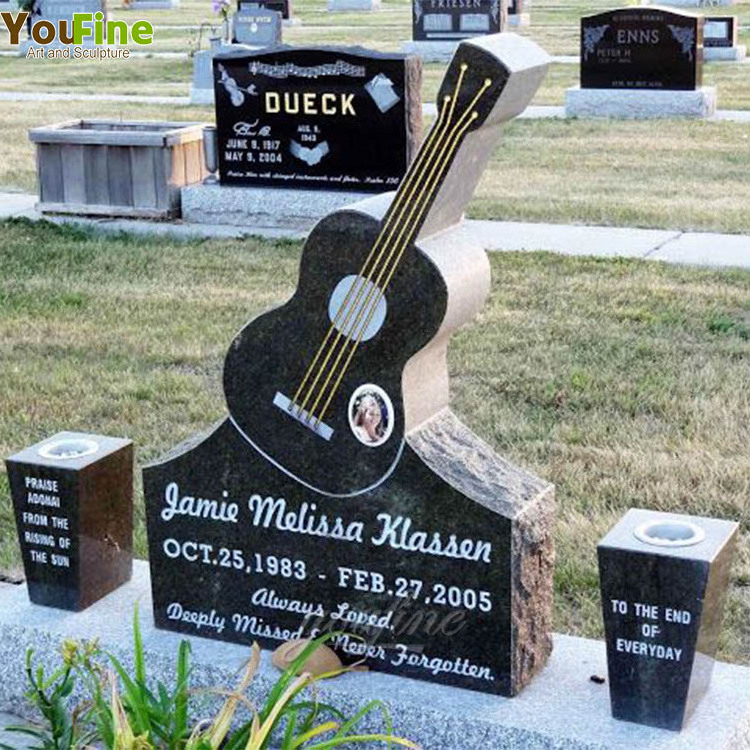 High Quality Granite Guitar Headstones monuments