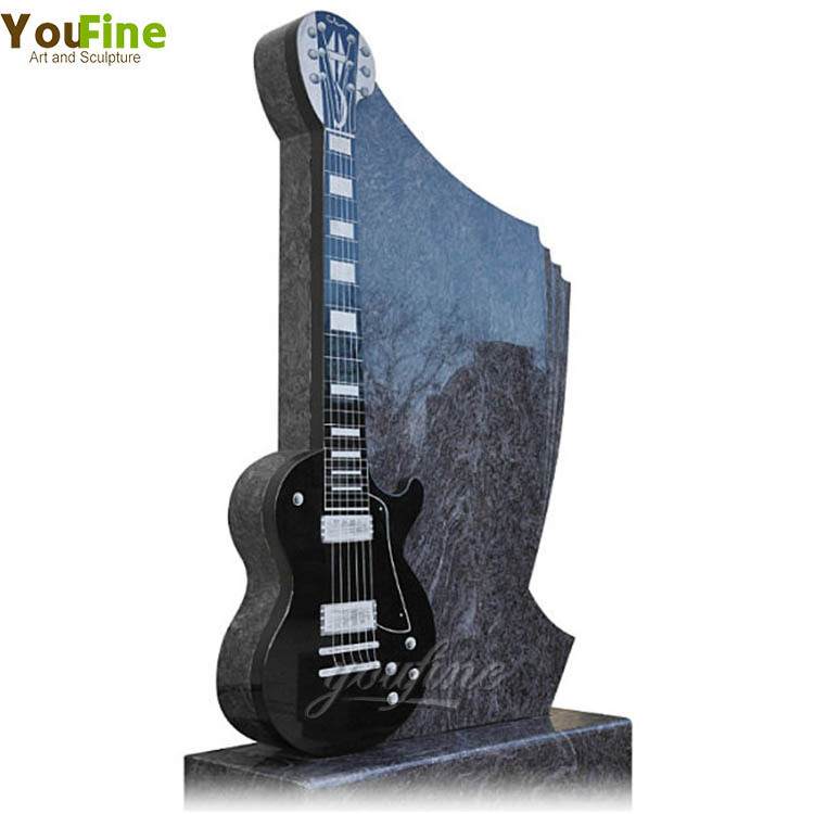 High Quality Granite Guitar Headstones monuments