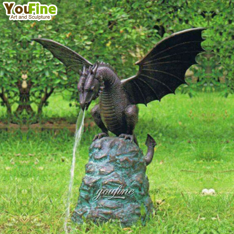 Outdoor Decoration Life Size Hign Quality Bronze Dragon Sculpture Water Fountain For Sale