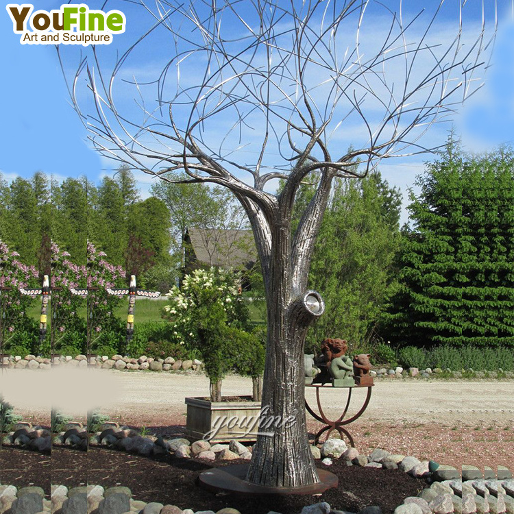 Outdoor Park Tree Art Statue Large Led Light Outdoor Metal Tree Sculpture For Sale