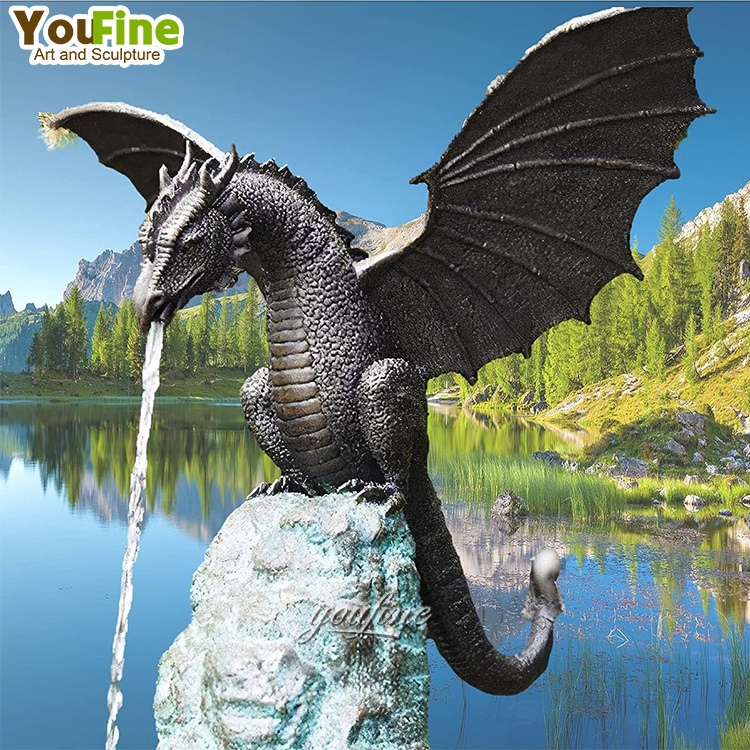 Outdoor Decoration Life Size Hign Quality Bronze Dragon Sculpture Water Fountain For Sale