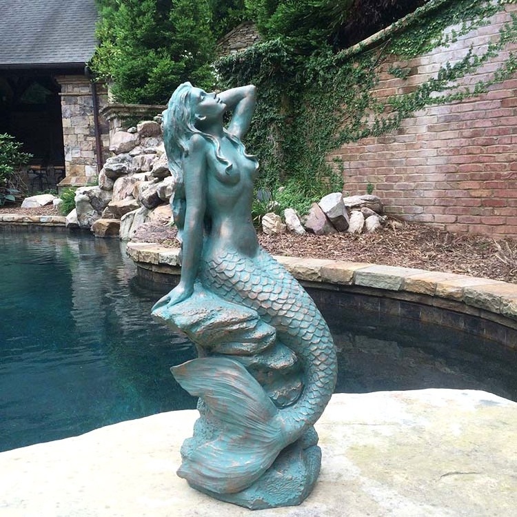 Outdoor Life Size bronze Garden Famous Mermaid Statue sculpture