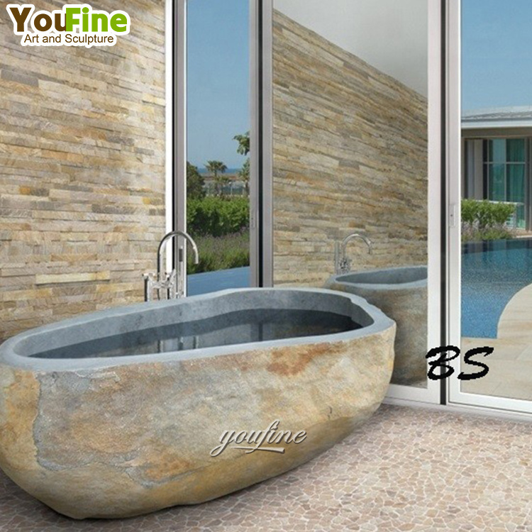 Hot Sale Low Stone Custom High Quality Black Marble Natural Bathtub For Bathroom