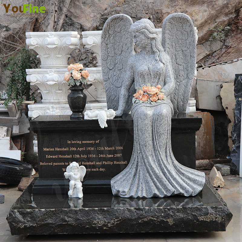 High Quality Angel Monument White Marble Headstones and Tombstones