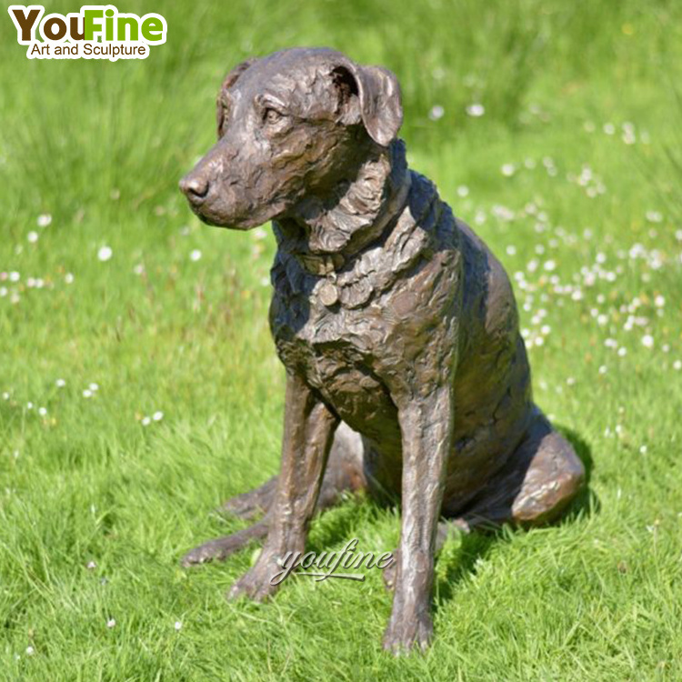 Outdoor Garden Casting Animal Sculpture Bronze Boxer Dog Statue for Sale