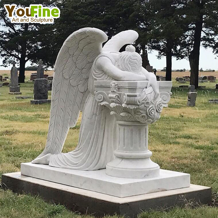 High Quality Angel Monument White Marble Headstones and Tombstones