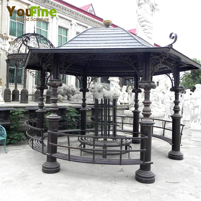 Powder Coated Pergola Pavilion Cast Iron Dome Gazebo For Sale