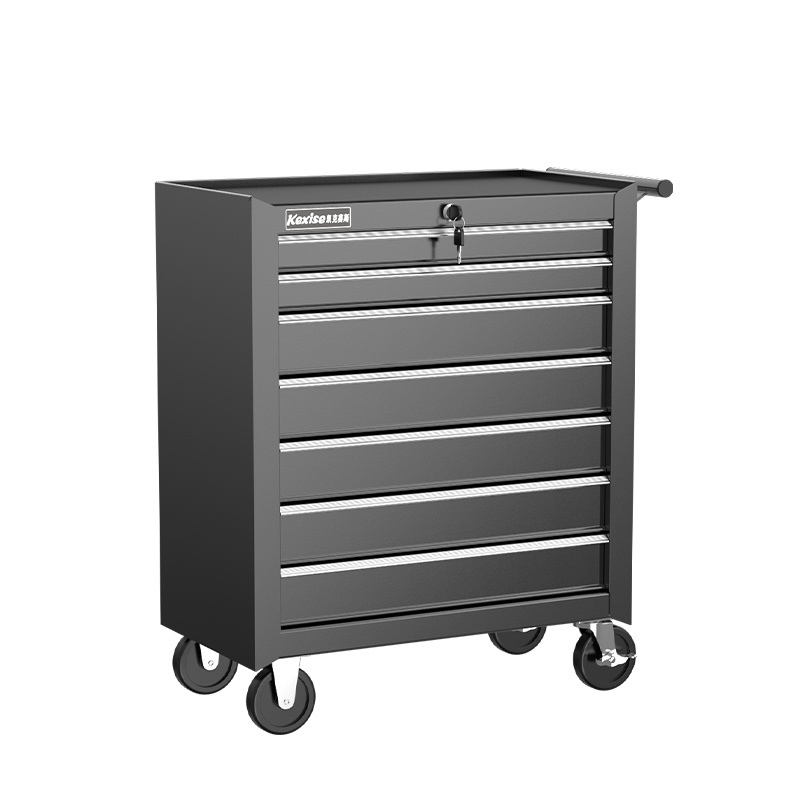 Heavy-Duty Stainless Steel Auto Repair Rolling Box 7-Drawer Metal Tool Chest Workshop Toolbox Trolley Cabinet Cart