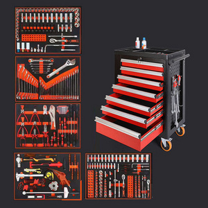 7-Drawer Auto Repair Professional Tools Storage Box Cabinet Trolley Stainless Steel Tool Chest