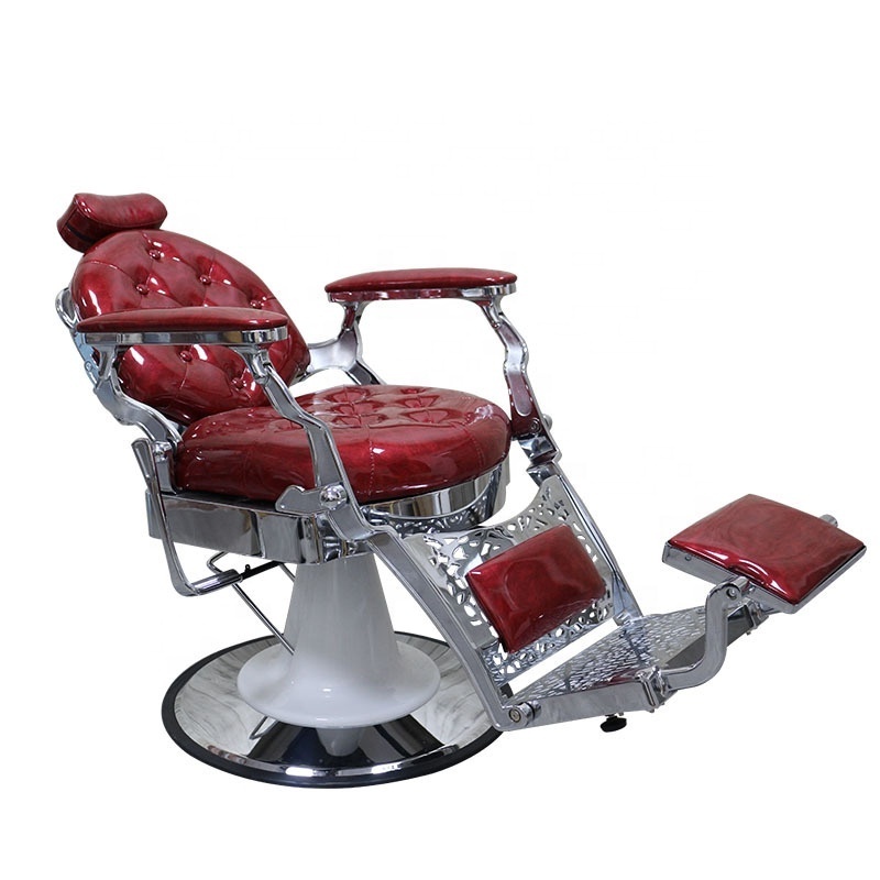 Victorian barber chair with chrome frame;Genuine sala de espera beauty salon chair;Best sell hairdressing salon furniture