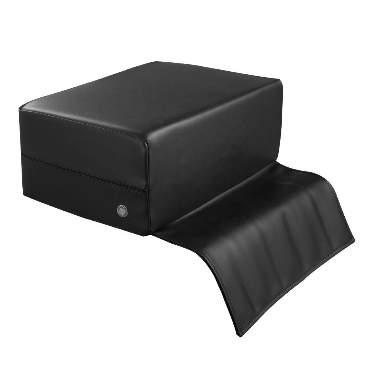 Square black PVC leather child barbers cushion on sale;Beauty salon spa equiment;vintage barber chair child booster seat cushion