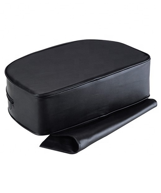 Square black PVC leather child barbers cushion on sale;Beauty salon spa equiment;vintage barber chair child booster seat cushion