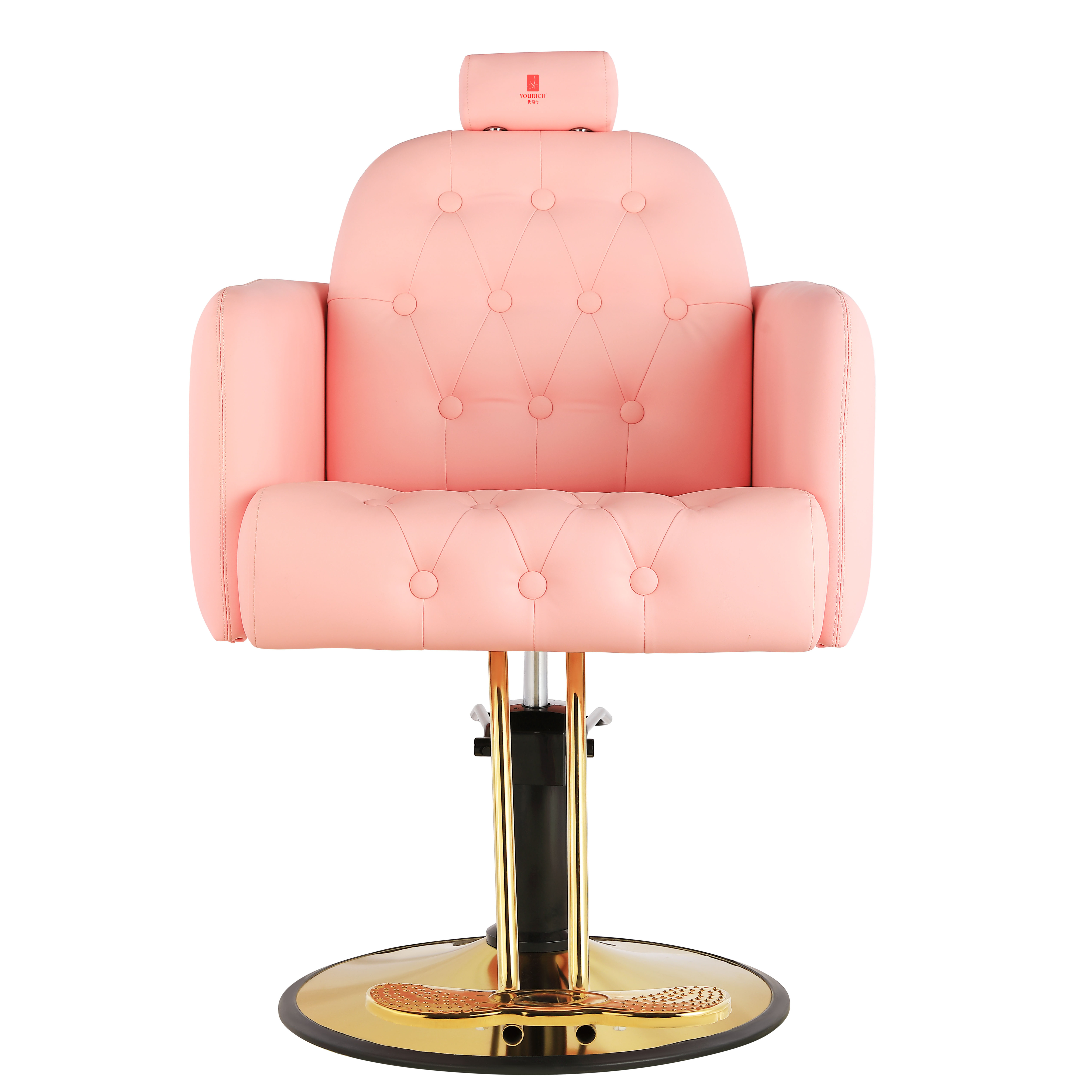 Antique Barber Chair Pink Gold Hair Salon Chair Beauty Salon Furniture Wholesale