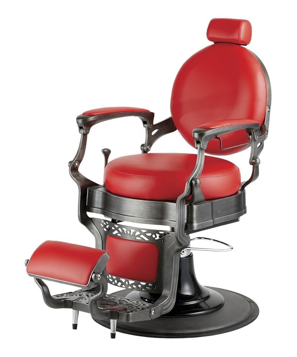 Victorian barber chair with chrome frame;Genuine sala de espera beauty salon chair;Best sell hairdressing salon furniture