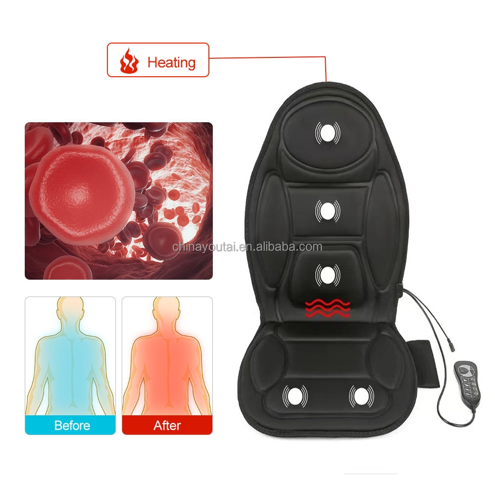 2024 New Product Massage Seat Cushion 4 Vibration Intensities Electric Back Massager Chair Pad