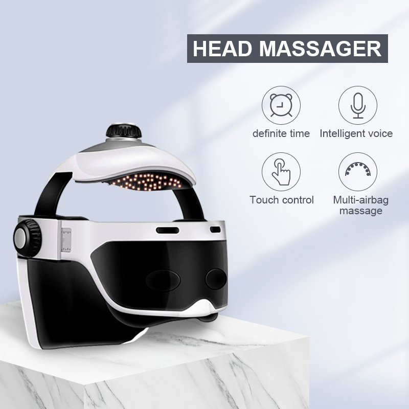 Promotional Electric Head Spa Scalp 12 Finger Massage Helmet Full Electric  Head And Eye Massager