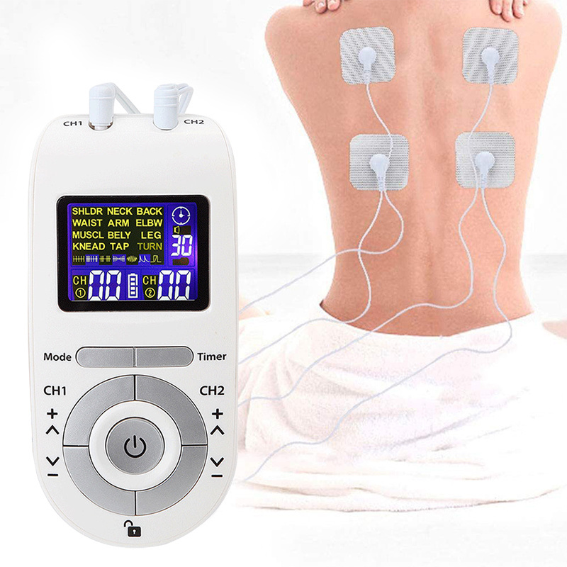 Digital Muscle Stimulator Electro Pulse Massage Therapy Machine Tens Therapy Unit Ems Electronic Pulse Massager