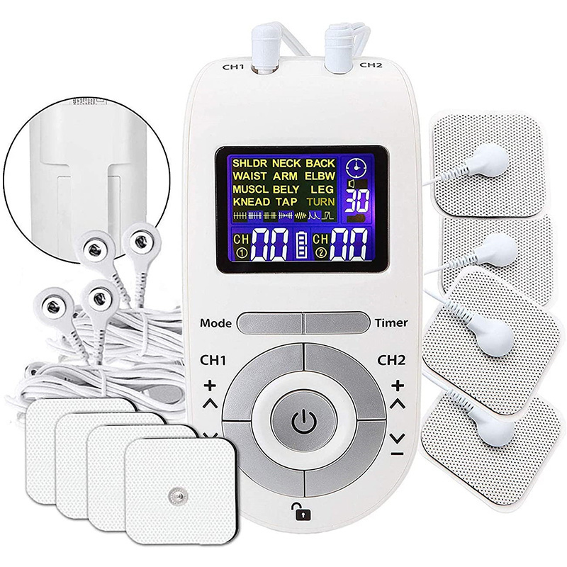 Digital Muscle Stimulator Electro Pulse Massage Therapy Machine Tens Therapy Unit Ems Electronic Pulse Massager