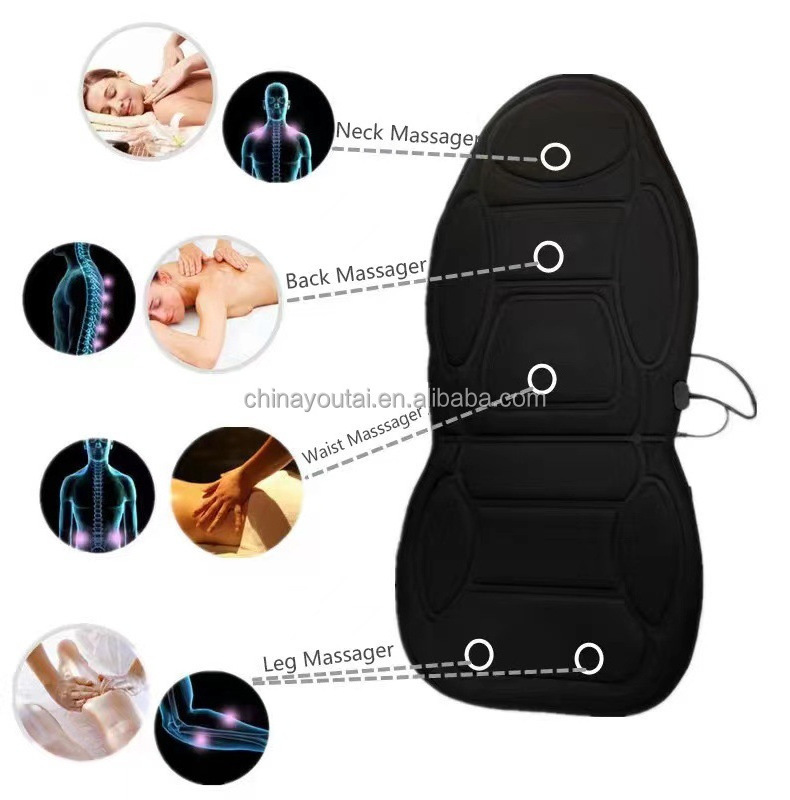 2024 New Product Massage Seat Cushion 4 Vibration Intensities Electric Back Massager Chair Pad