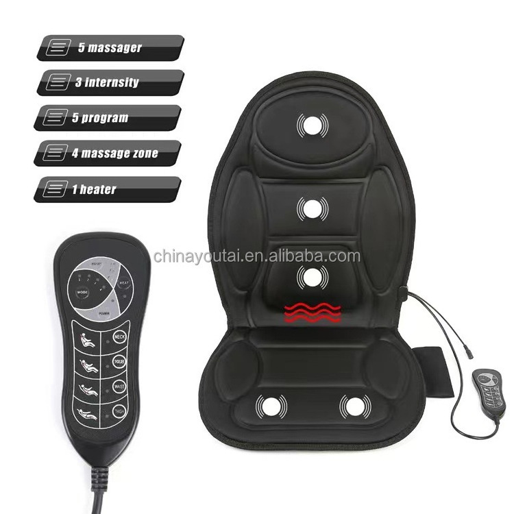 2024 New Product Massage Seat Cushion 4 Vibration Intensities Electric Back Massager Chair Pad