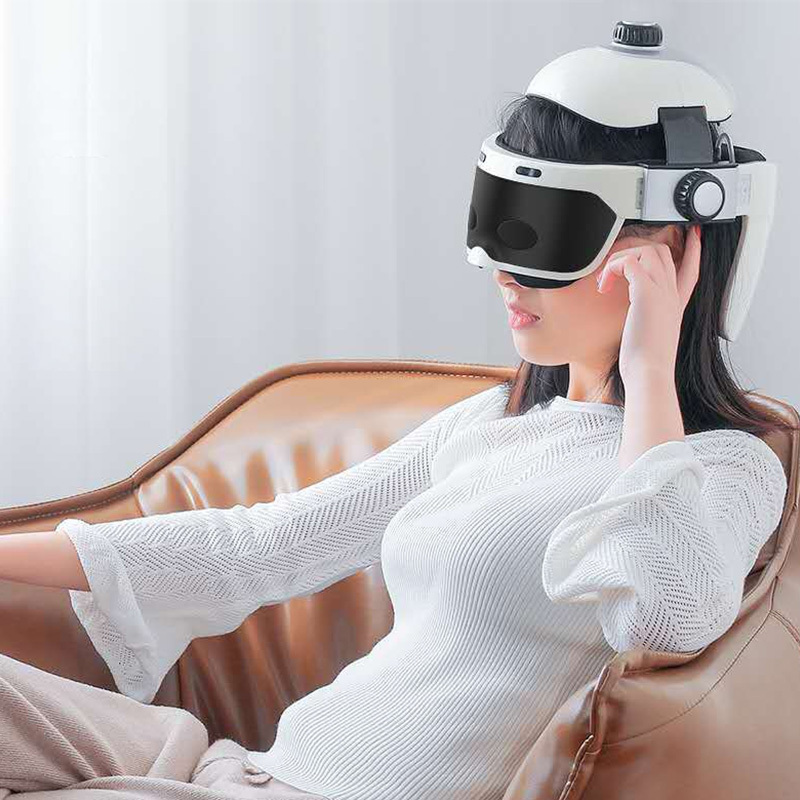 Promotional Electric Head Spa Scalp 12 Finger Massage Helmet Full Electric  Head And Eye Massager