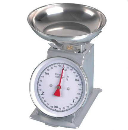 10kg Capacity Mechanical Weighing Scale Stainless Steel Tray Plate And Dial Ring Stable Performance  RoHs Certificate  Approval