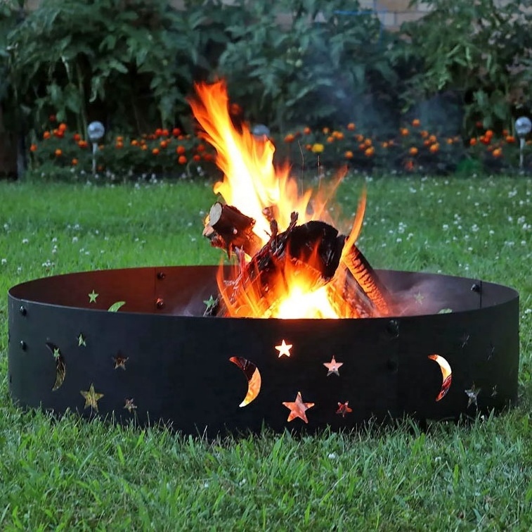 Wood Fire Pit Outdoor Camping Heavy Duty Steel Round Portable Metal Mini Fire Pit