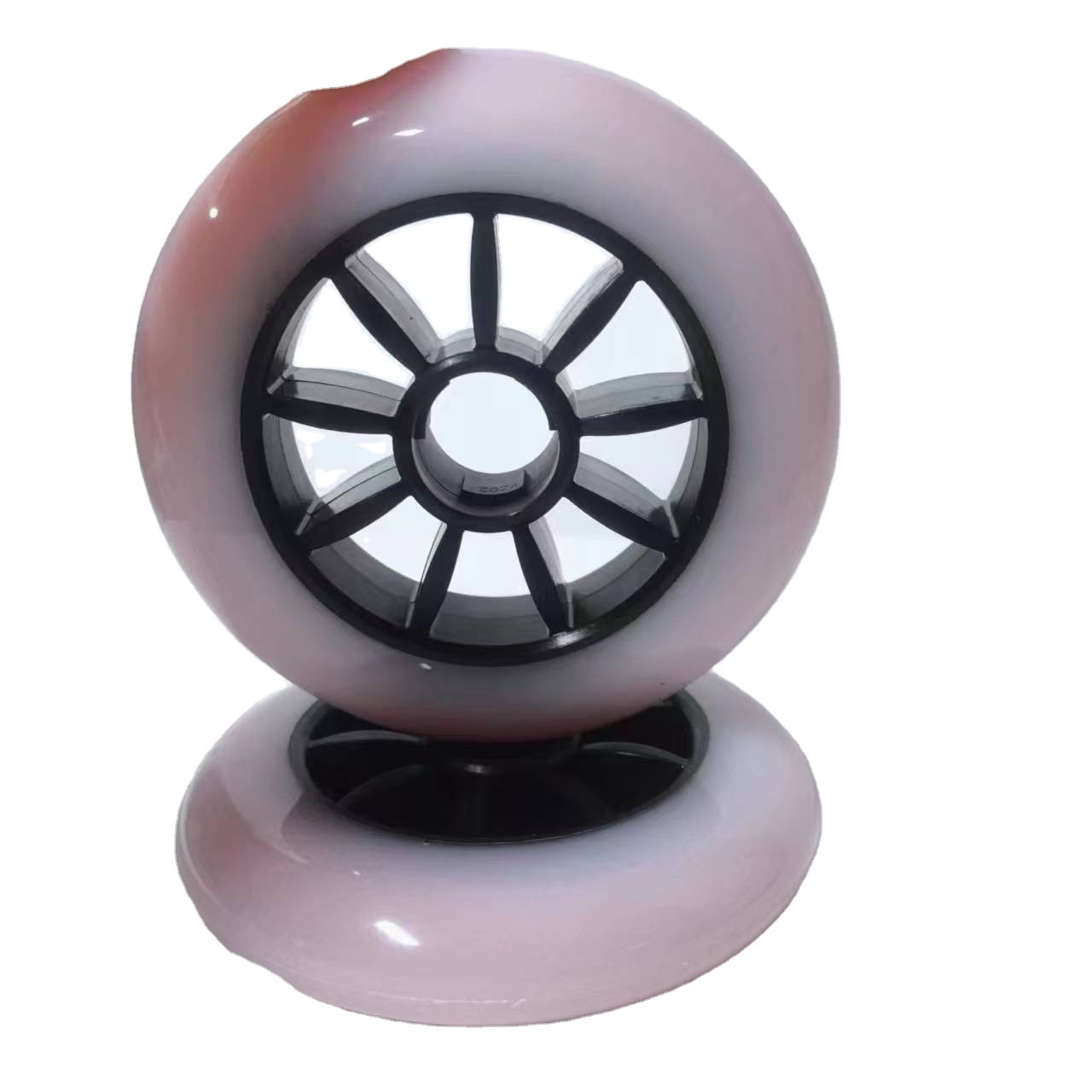 YSMLE Factory Customized High rebound PU racing double layers TPU hub speed 110MM roller inline skate wheels