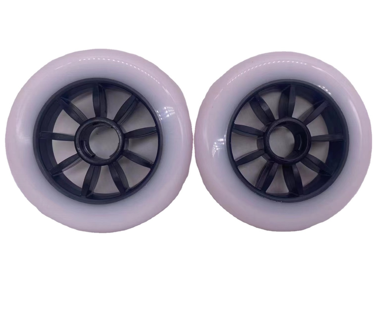 YSMLE Factory Customized High rebound PU racing double layers TPU hub speed 110MM roller inline skate wheels