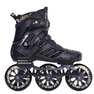 Unisex Fitness 3 wheels fix size hard boot freestyle urban performance slalom patines 3 Ruedas roller inline skates for adult