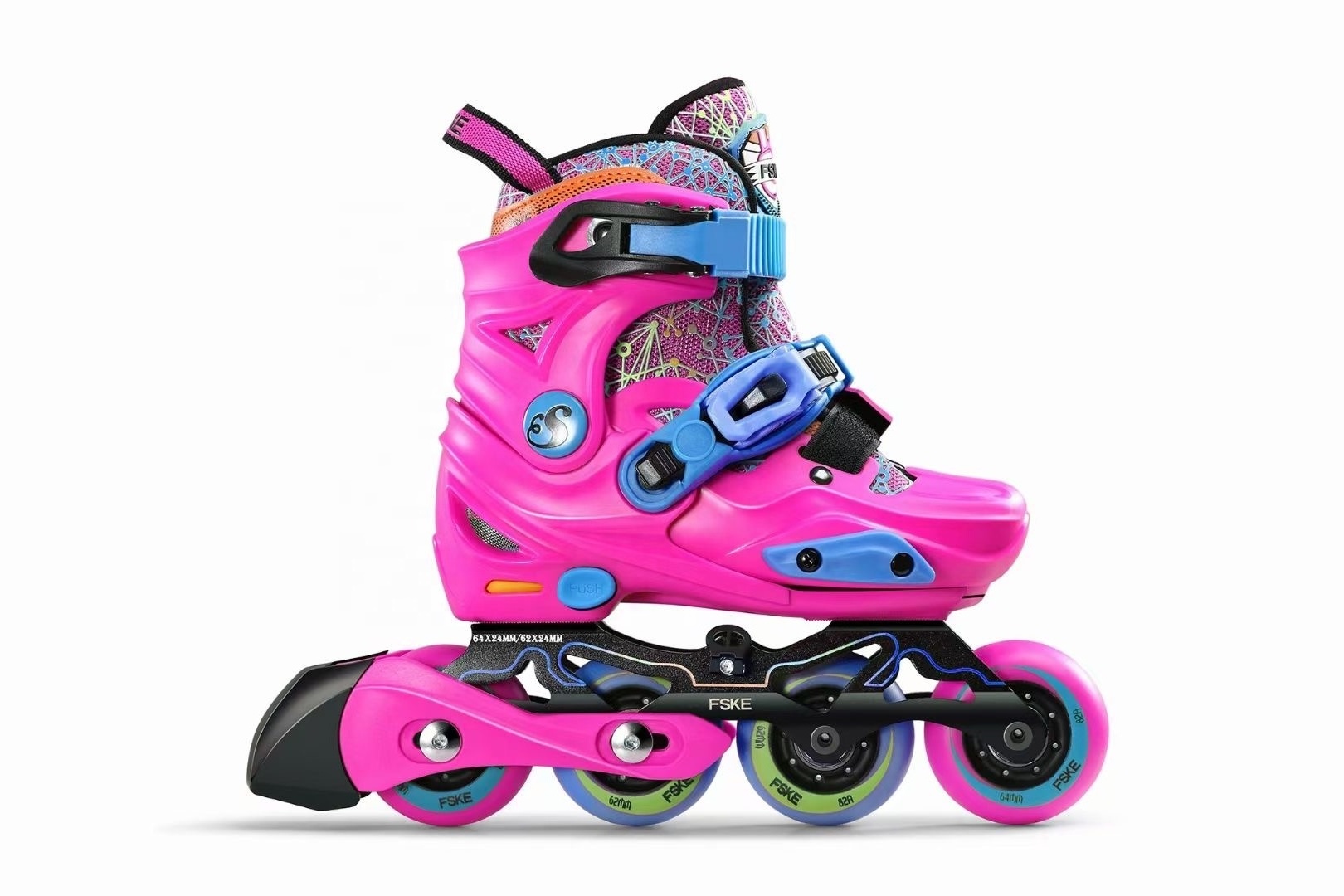 4WD adjustable urban outdoor freestyle fitness speed racing roller inline skate for kids