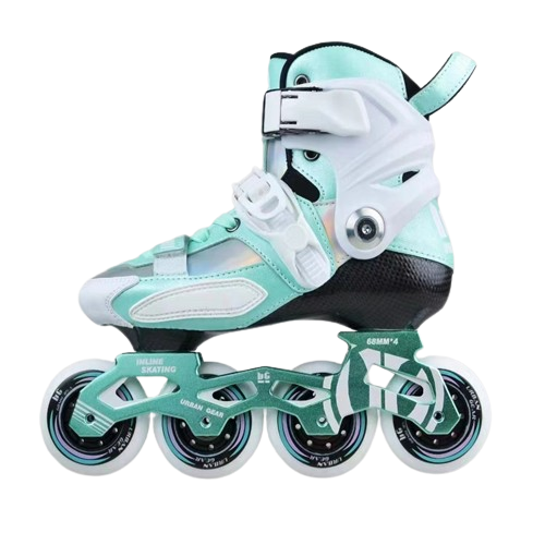 YSMLE Professional slalom skates carbon fiber inline skates 4 wheels Speed Skating Racing Adjustable size for kids