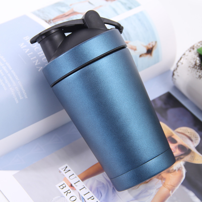 Eco-friendly Coffee Mug Easy-carry Sports Water Bottle Stainless Steel Shaker Bottle