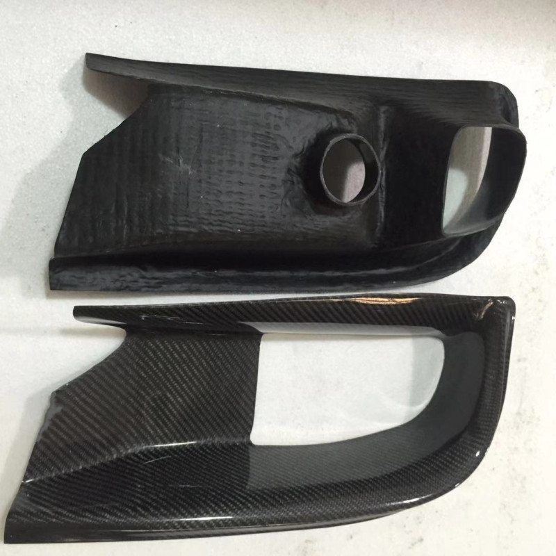 For 2006-2007 Lancer Evolution 9 RA Style Front Bumper Oil Clean Guide & Air Duct Carbon fiber