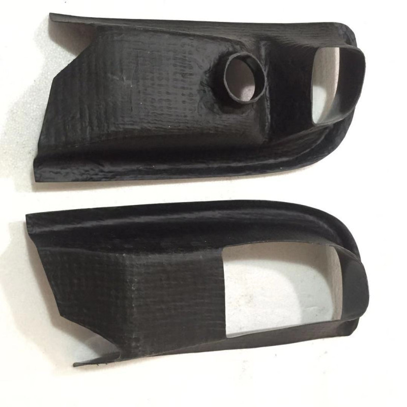 For 2006-2007 Lancer Evolution 9 RA Style Front Bumper Oil Clean Guide & Air Duct Carbon fiber