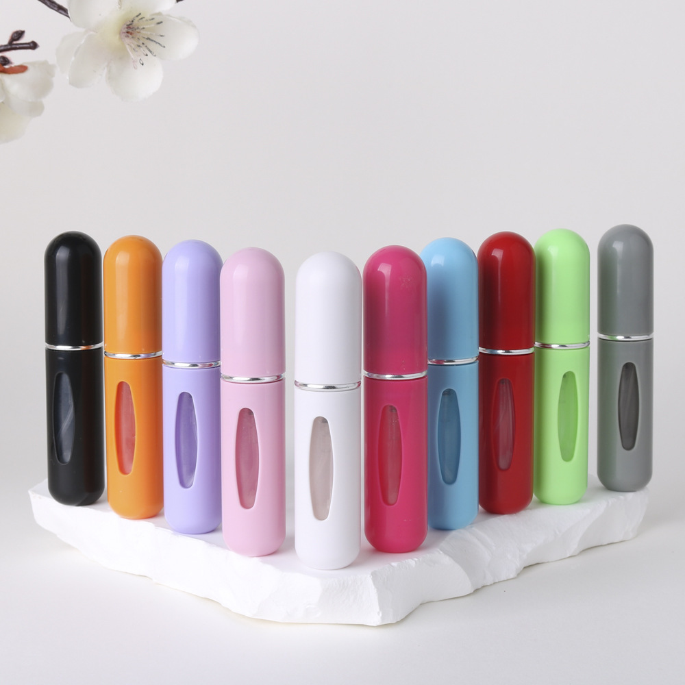 5ml Plastic Bottom Fill Perfume Bottle Mini Portable Repeatable Bottom Press Fill Spray Perfume Dispenser Bottle