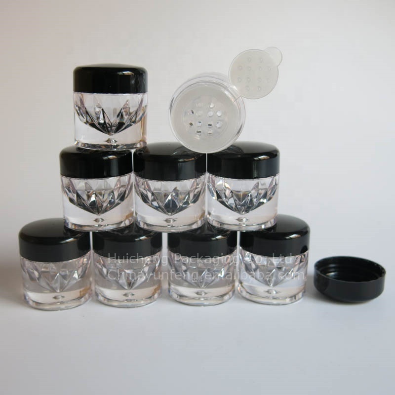 3G empty mini plastic loose powder container