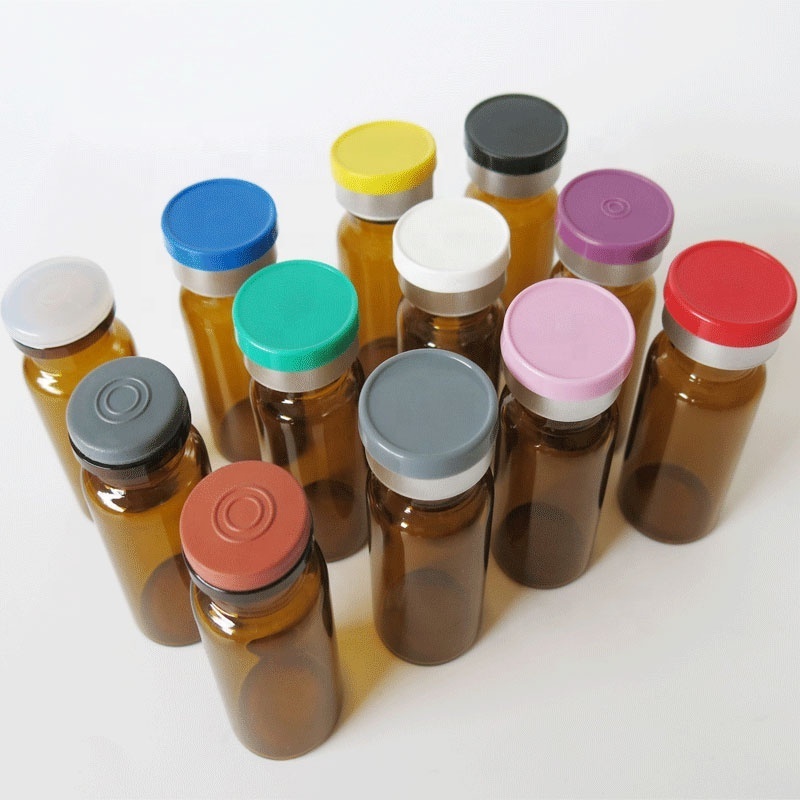 wholesale 10ML Medicine Glass Bottle 10CC Clear Injection Vial With Different Color Flip Cap with size 2250