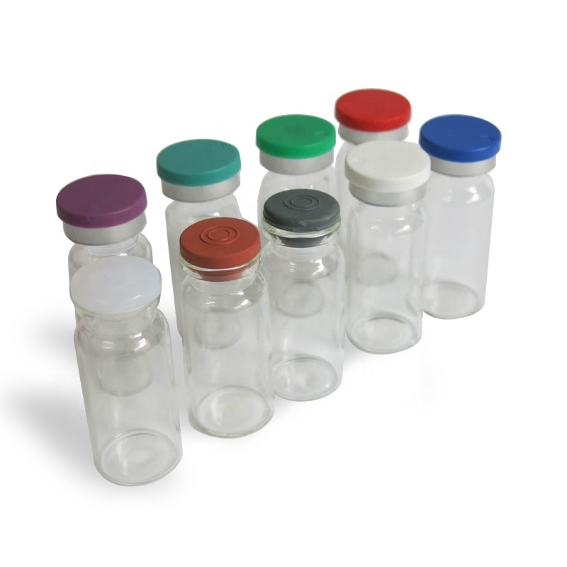 wholesale 10ML Medicine Glass Bottle 10CC Clear Injection Vial With Different Color Flip Cap with size 2250