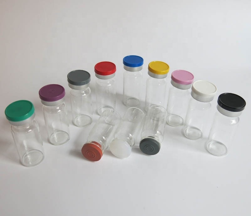 wholesale 10ML Medicine Glass Bottle 10CC Clear Injection Vial With Different Color Flip Cap with size 2250