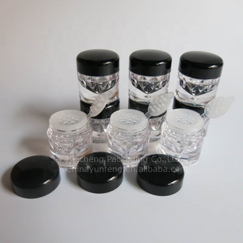 3G empty mini plastic loose powder container