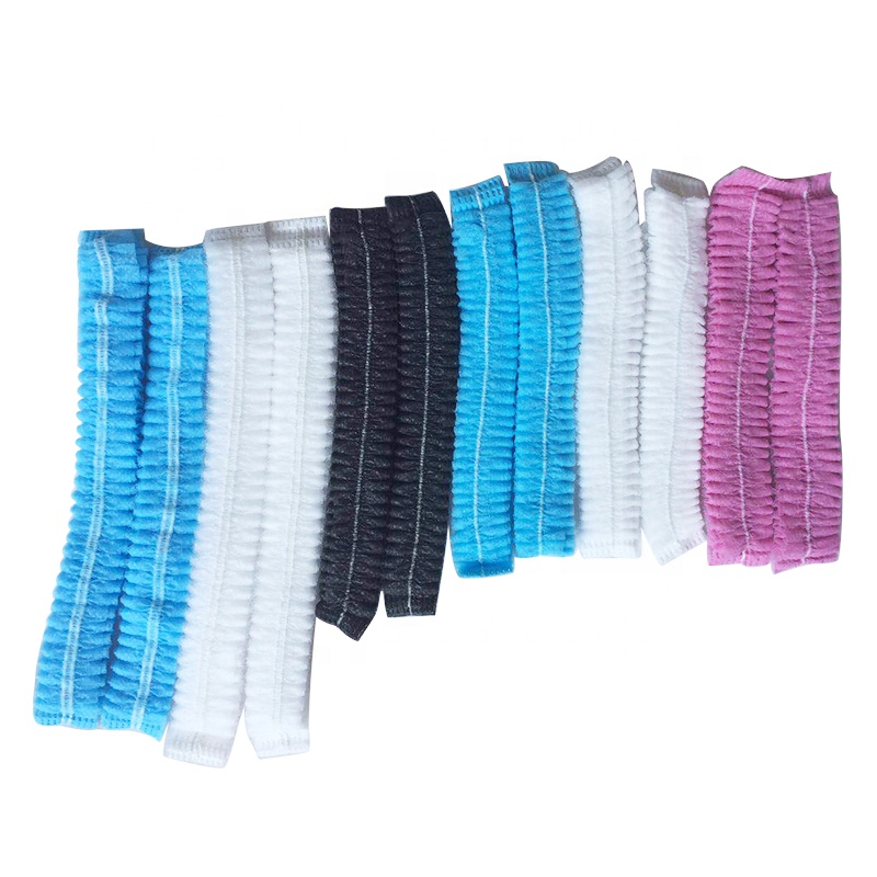 Yunge Cheap Price Non Woven Clip Cap 9g/10g/14g Elastic Food Industrial Mob Caps Stripe Hair Net Disposable Bouffant Clip Caps