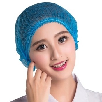 Yunge Cheap Price Non Woven Clip Cap 9g/10g/14g Elastic Food Industrial Mob Caps Stripe Hair Net Disposable Bouffant Clip Caps