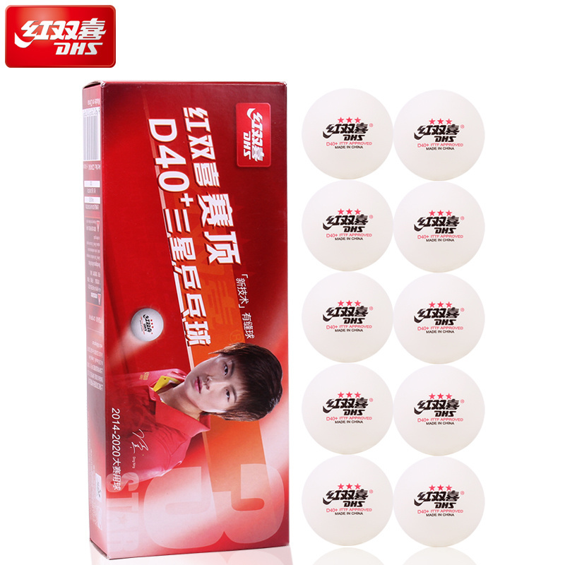 new model  ITTF approved  ABS plastic white high quality  wih seamed 40+ dhs 3 star  table tennis balls