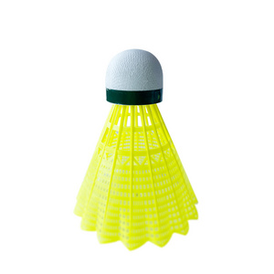 YOUNGJOY Wholesale Yellow badminton products Cocks Durable Nylon Badminton Shuttlecock plastic