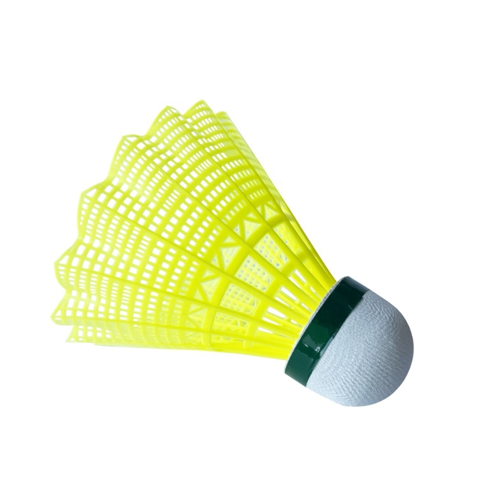 YOUNGJOY High quality sports training yellow oem outdoor cheaper nylon plastic set shuttlecock badminton