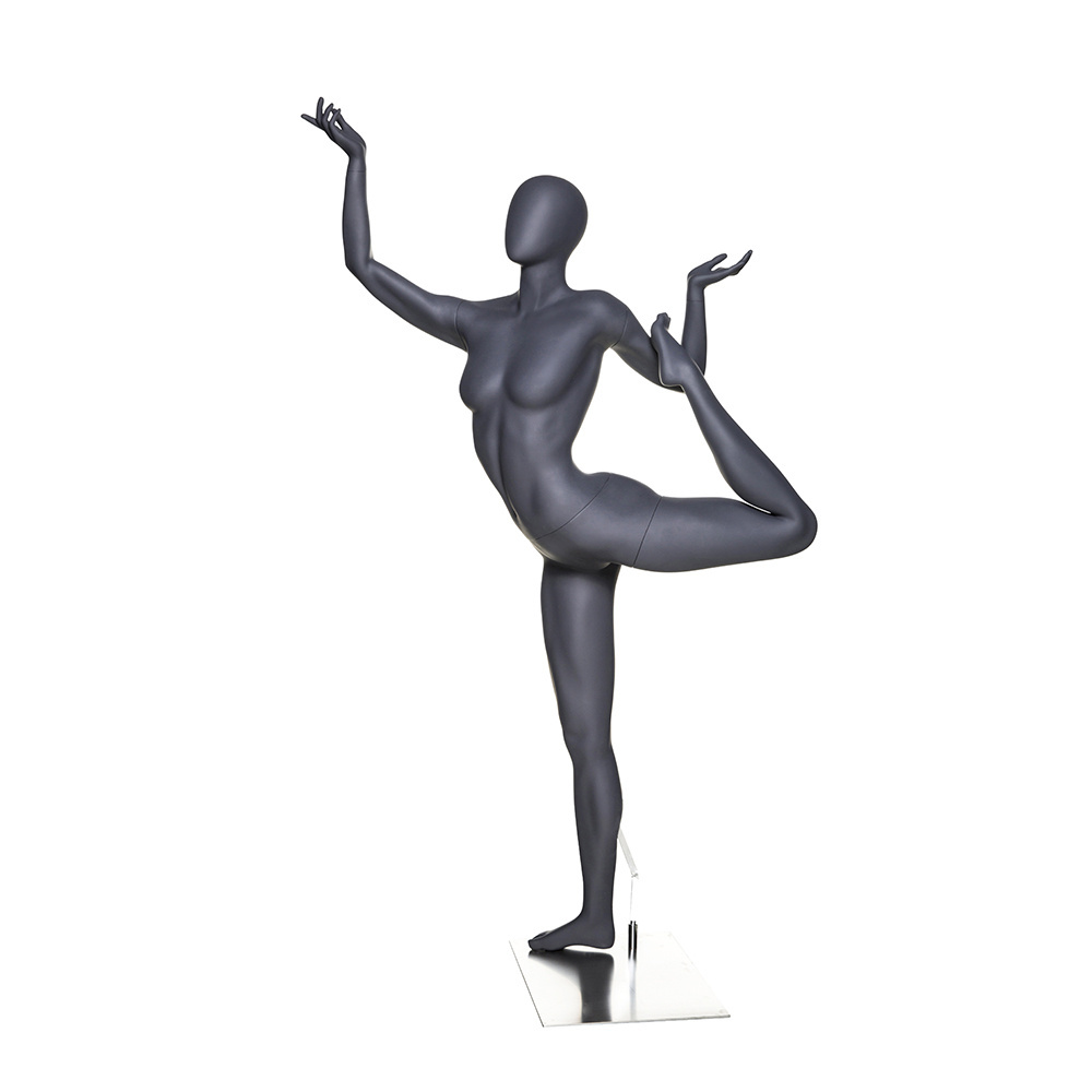 YOGA girl mannequin dancing model with egg head HEF-35-H